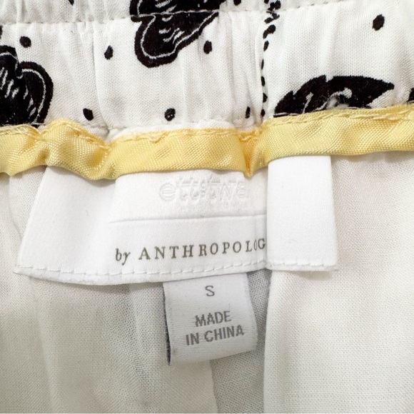 Anthropologie ett:twa Glencairn Cropped Wide Leg Pant Black White Small - Picture 8 of 15
